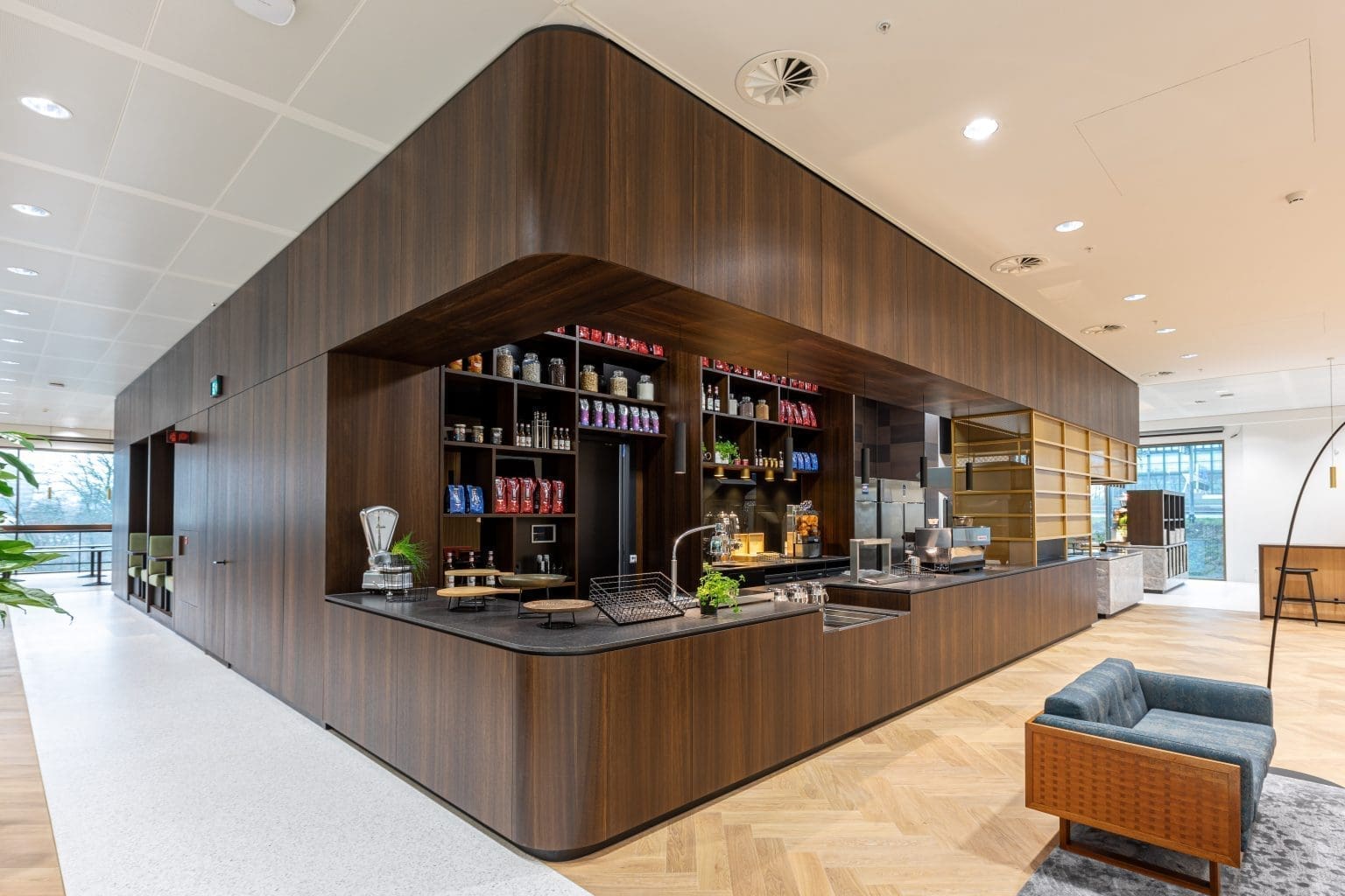 smoked oak veneer bar